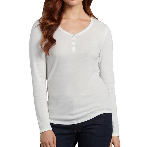 Heavy jersey henley shirt - Bright White main image 1